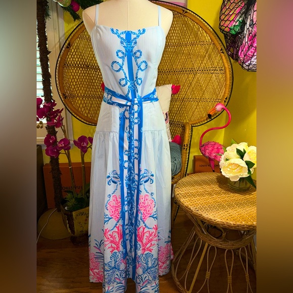 Lilly Pulitzer NWT Saylar Maxi Dress Naut Today ⚓️ Size 14 - Picture 3 of 16